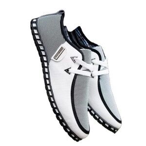 Men's fashion sneakers Men's Casual Shoes Loafers Slip-On White